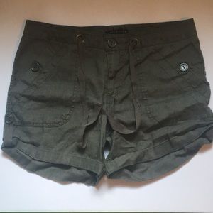 Olive cargo shorts